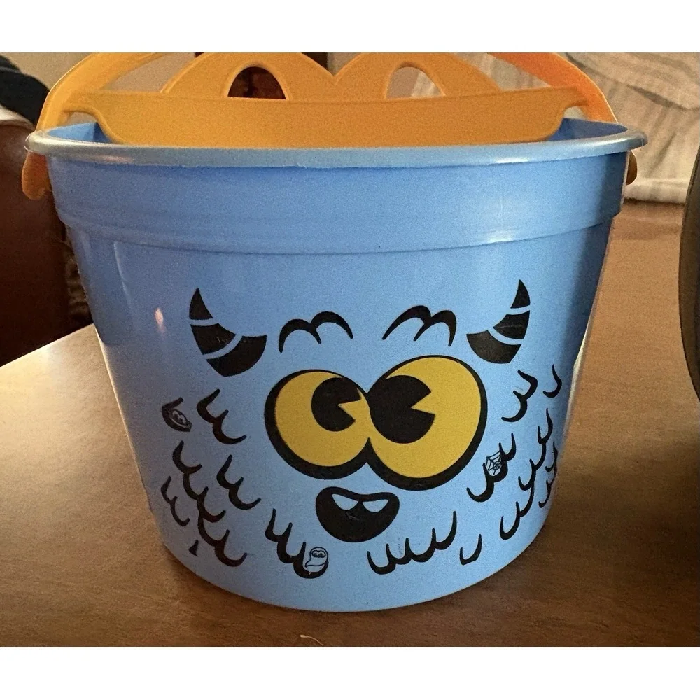 Halloween Buckets VTG General Foam Black & 2 2020's McDonald's Boo Buckets